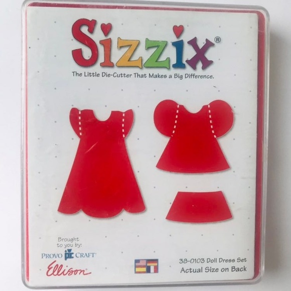 SIZZIX Originals Large Doll Dress Set Die Cut #38-0103 Used Scrapbooking - Picture 1 of 2